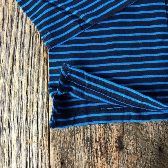 J. Crew Blue Stripe Avec Amour Boxy Tee Size Medium - Picture 8 of 9
